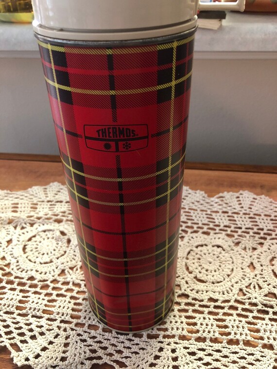 Vintage King Seeley Plaid Thermos Etsy
