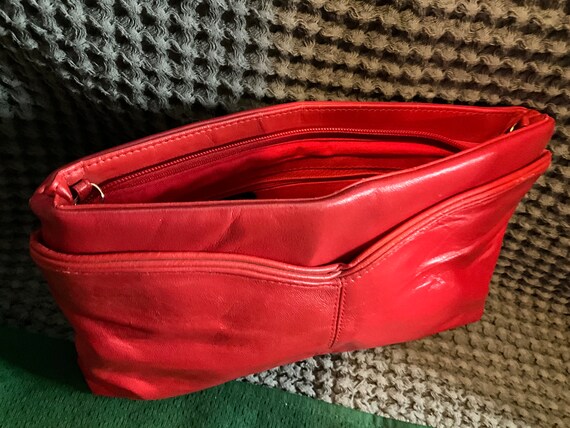 Vintage Red Pocketbook Clutch Purse Wallet Etsy