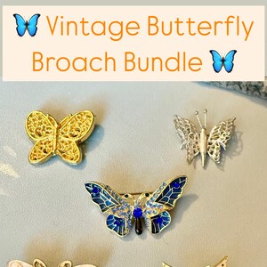 Vintage Butterfly Broach Brooch Pin Bundle Gift Set
