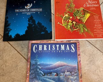Vintage Christmas Time Album Bundle - includes all three Record Album Vinyl LP