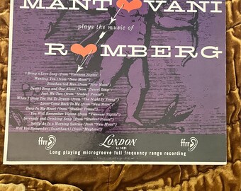 Vintage Vinyl Mantovani Plays The Music Of Romberg Record