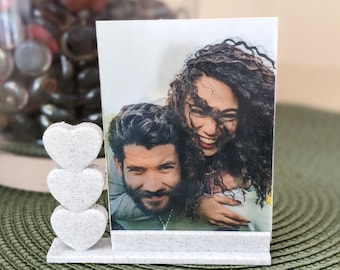 Heart Picture Holder with Lenticular Flip Photo