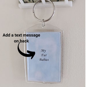 Custom Lenticular Flip Keychain Text on Back