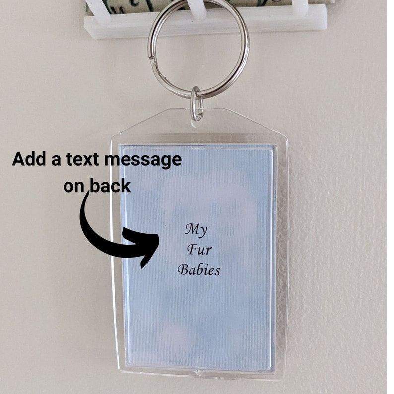 Custom Lenticular Flip Keychain Text on Back