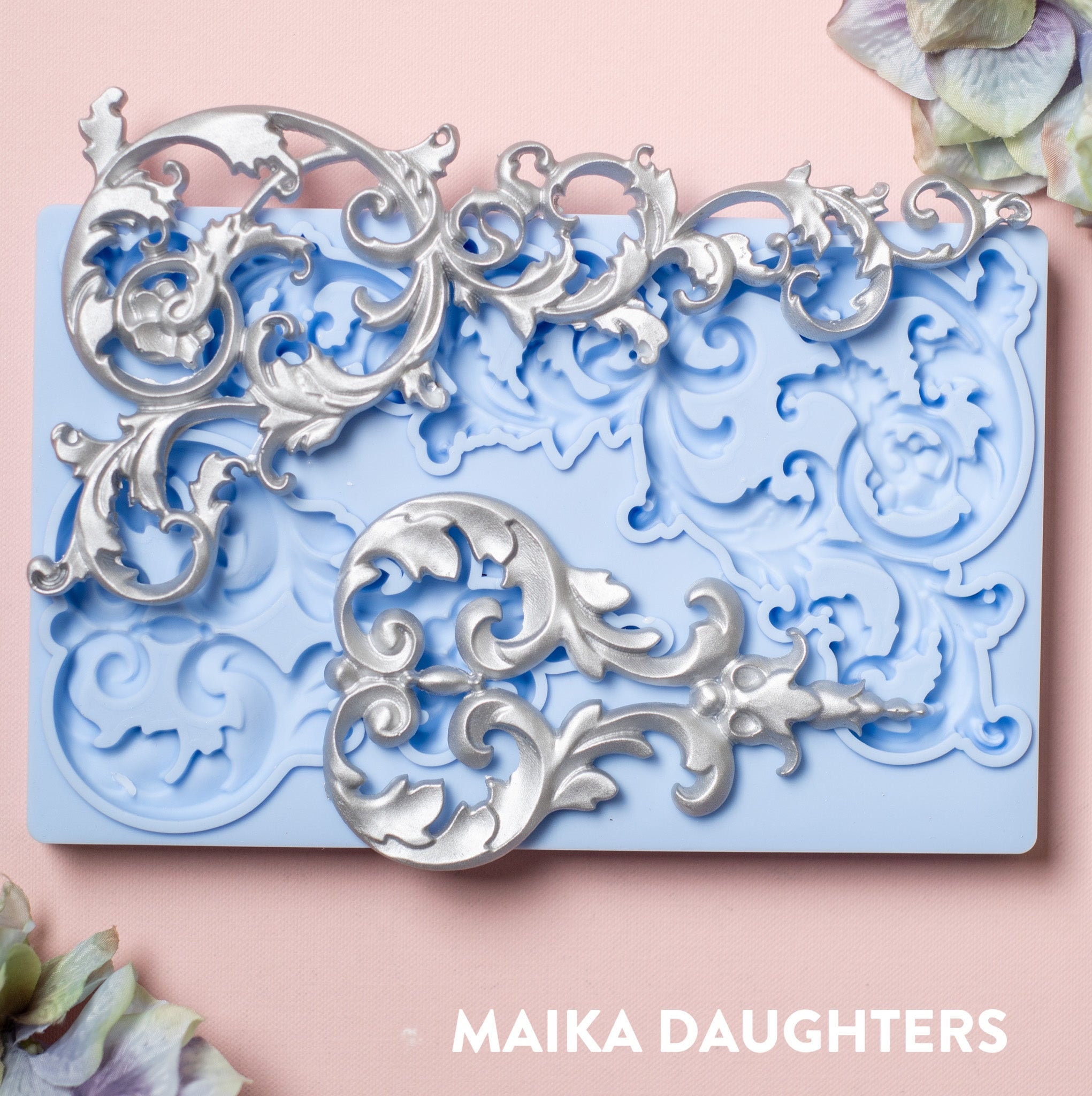 Ornament Loretta Silicone Mould Mold For Resin Clay Hot Glue Castings 
