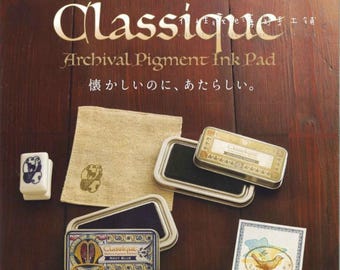 Classique Archival Pigment Scrapbooking Ink Pads for Stamps by Tsukineko -Permanent Ink- Multiple Colours
