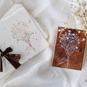 JIEYANOW.ATELIER Baby's Breath Bouquet en colaboración con TT Stationery, Planner Stamp, Vintage Design Stamps, Bullet Journal