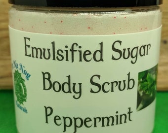 Body Sugar Scrub Peppermint 4 oz OR 8 oz