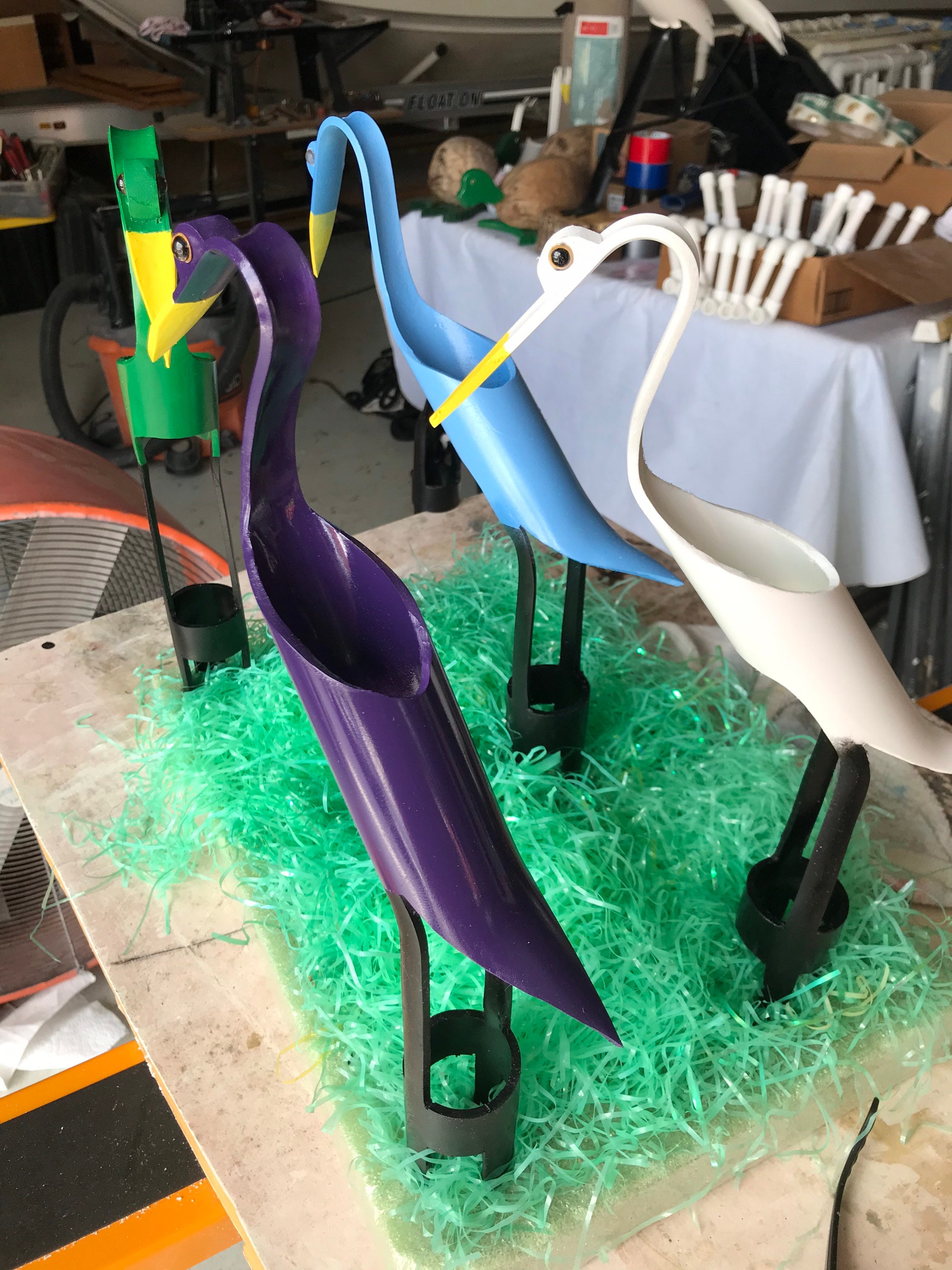 PVC Yard Birds You Select Color Scheme Etsy