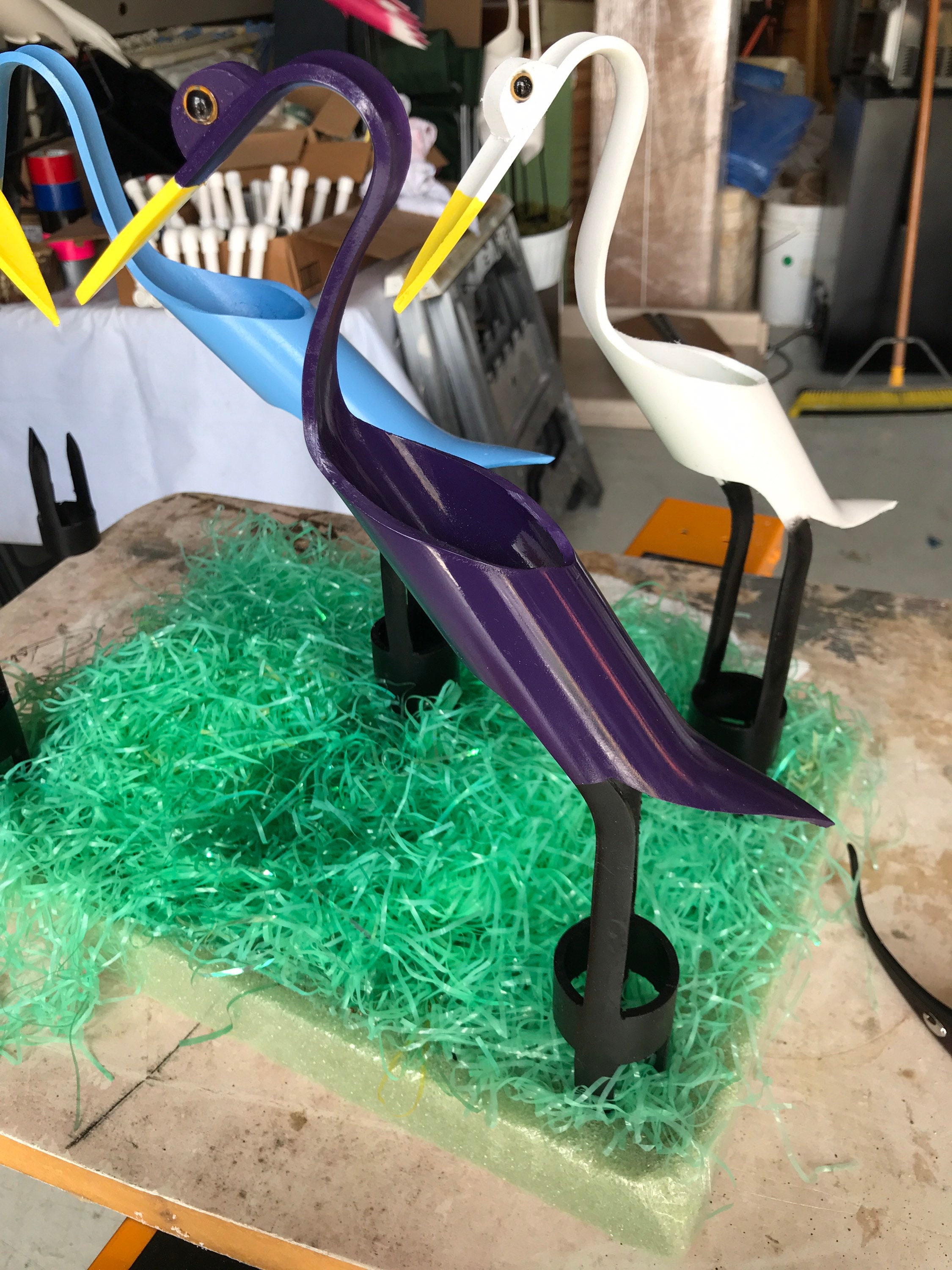 PVC Yard Birds You Select Color Scheme Etsy