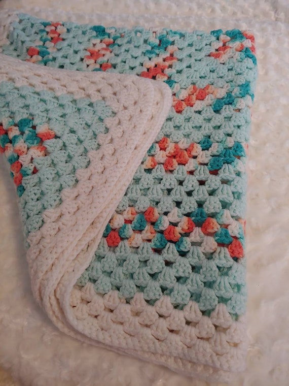 coral baby blanket