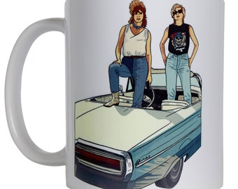 Thelma en Louise koffiemok / theemok / koffiekopje / grappige mok / cadeau voor haar / cadeau / keramische mok / jaren 90 film / beste vriend cadeau