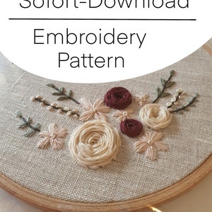 Stickvorlage Blumenstrauss Spring Bouquet Embroidery Pattern Etsy Mit einer vielzahl von themen, designs und farbkombinationen steht ihnen eine endlose liste. spring bouquet embroidery pattern etsy