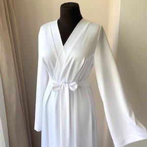 Maxi Bridal Robe White Long Bride Robe Floor Length Robe - Etsy