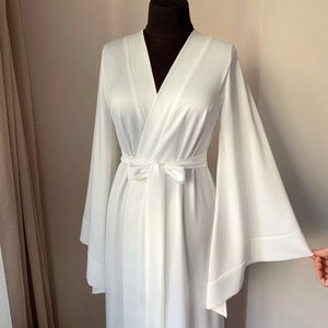Robe de mariée longue, kimono de mariée, kimono de mariage, robe de chambre longue au sol, robe de chambre en soie, robe de chambre, robes de mariée, lingerie de mariée
