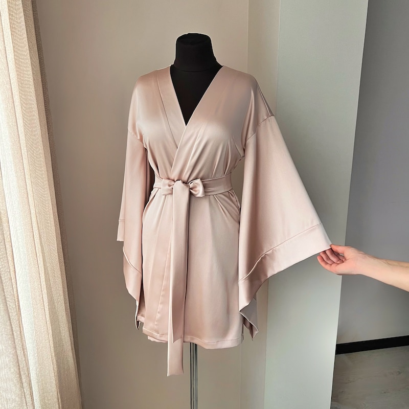 Silk Women Short Robe - Etsy