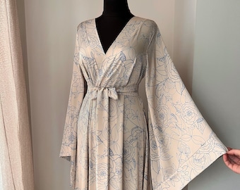 Peignoir longueur sol, peignoir kimono pour femme, peignoir longueur cheville, peignoir long en satin de soie, peignoir boudoir, peignoir pour femme, robe de chambre longue