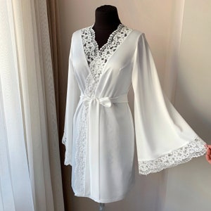Braut Gewand Spitze, Kimono Robe, Boudoir Robe, Hochzeitskleid, Hochzeitskleid, Braut Dessous