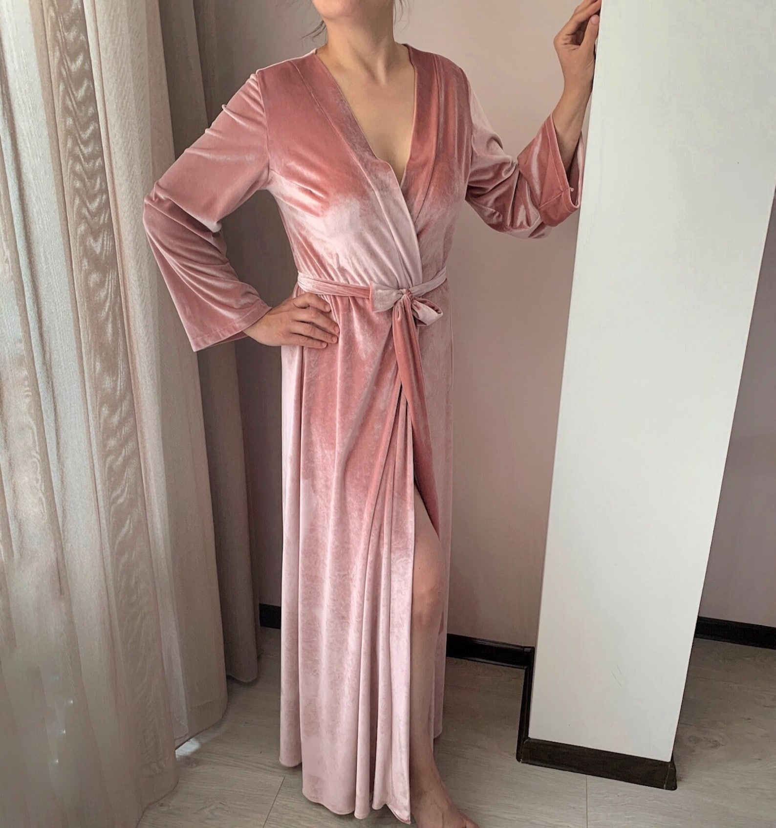 Long Bridal Robe Long Velvet Robe Velvet Robes Women Floor Etsy Ireland