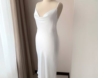 Damen Nachthemd, Brautnachthemd, Hochzeit Slip, Seidensatin Nachthemd, Flitterwochen Dessous, Slip Kleid Hochzeit, Braut Unterwäsche