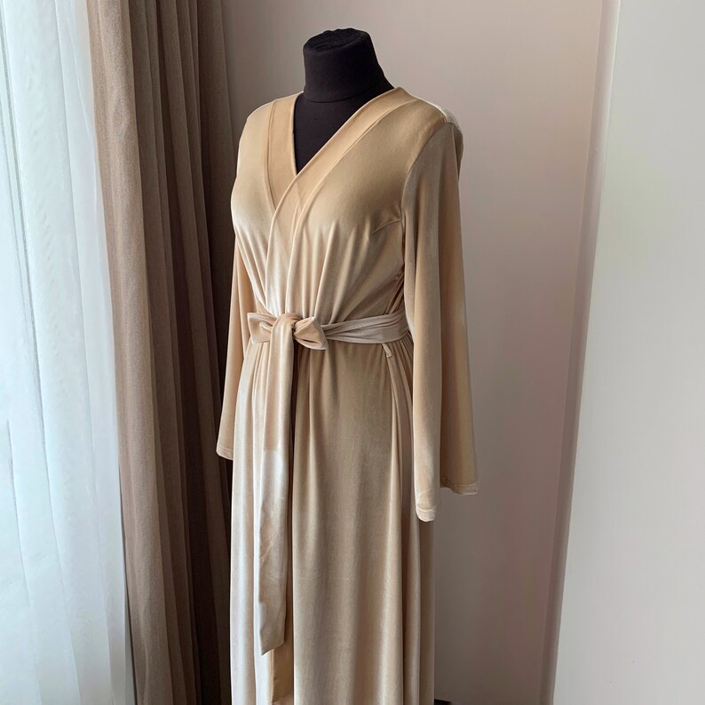 Bridal Robe Long Velvet Robe Long Bride Robe Womens Velvet Etsy