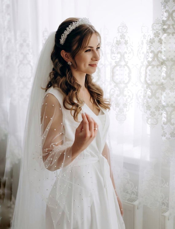 pearls on a wedding day