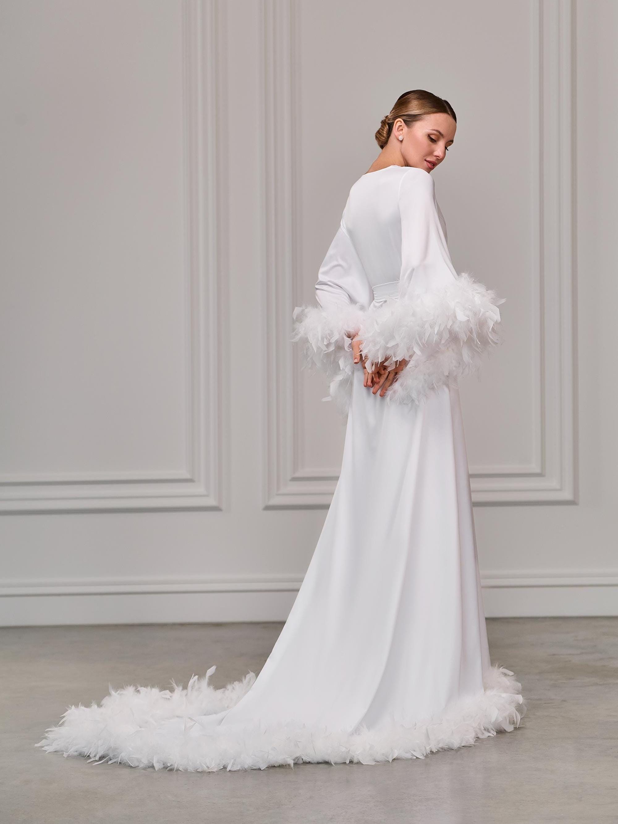 Evening Gowns Madoni Maxi On The Runway Maxi Dress Purple Belladonnaua  White Feather Bridal Robe With Train: Wedding Hollywood Robe For Bride