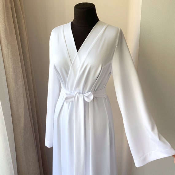 white maxi robe