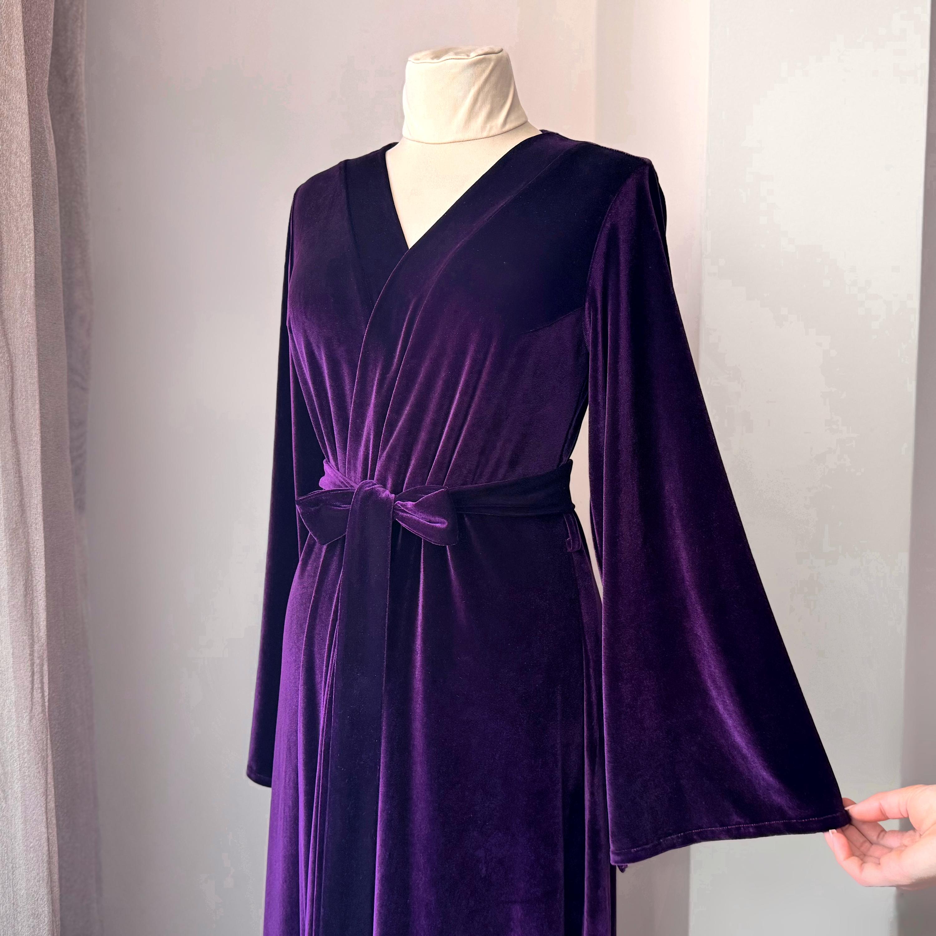 knee length dresses for ladies Lulabay Ladies Luxury Fleece Maxi Personalised Dressing Gown, Burgundy, M (UK 12-14) main image 0