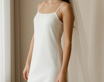 Lace silk satin bridal nightgown, Ivory wedding lingerie