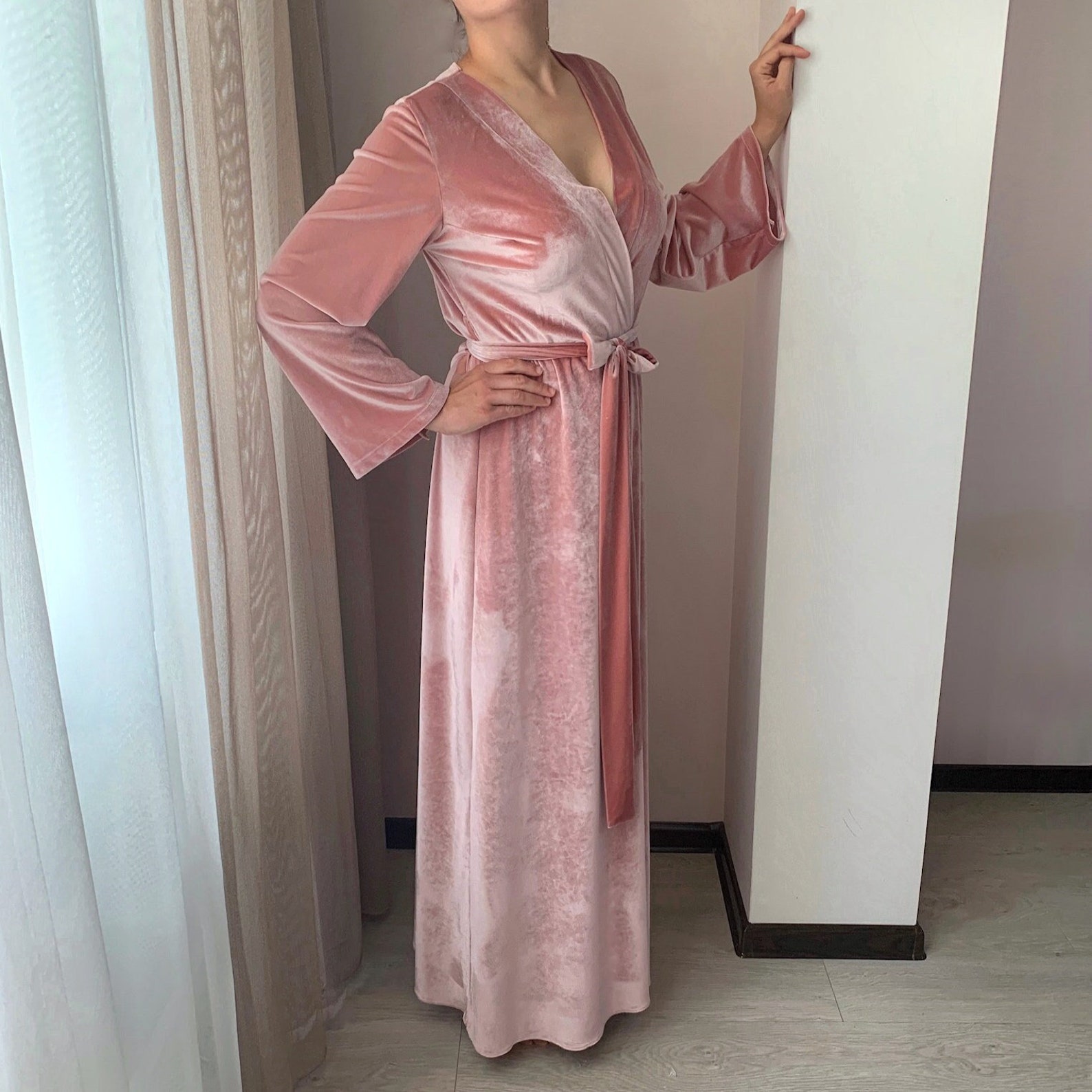 Long Bridal Robe Long Velvet Robe Velvet Robes Women Floor Etsy Ireland