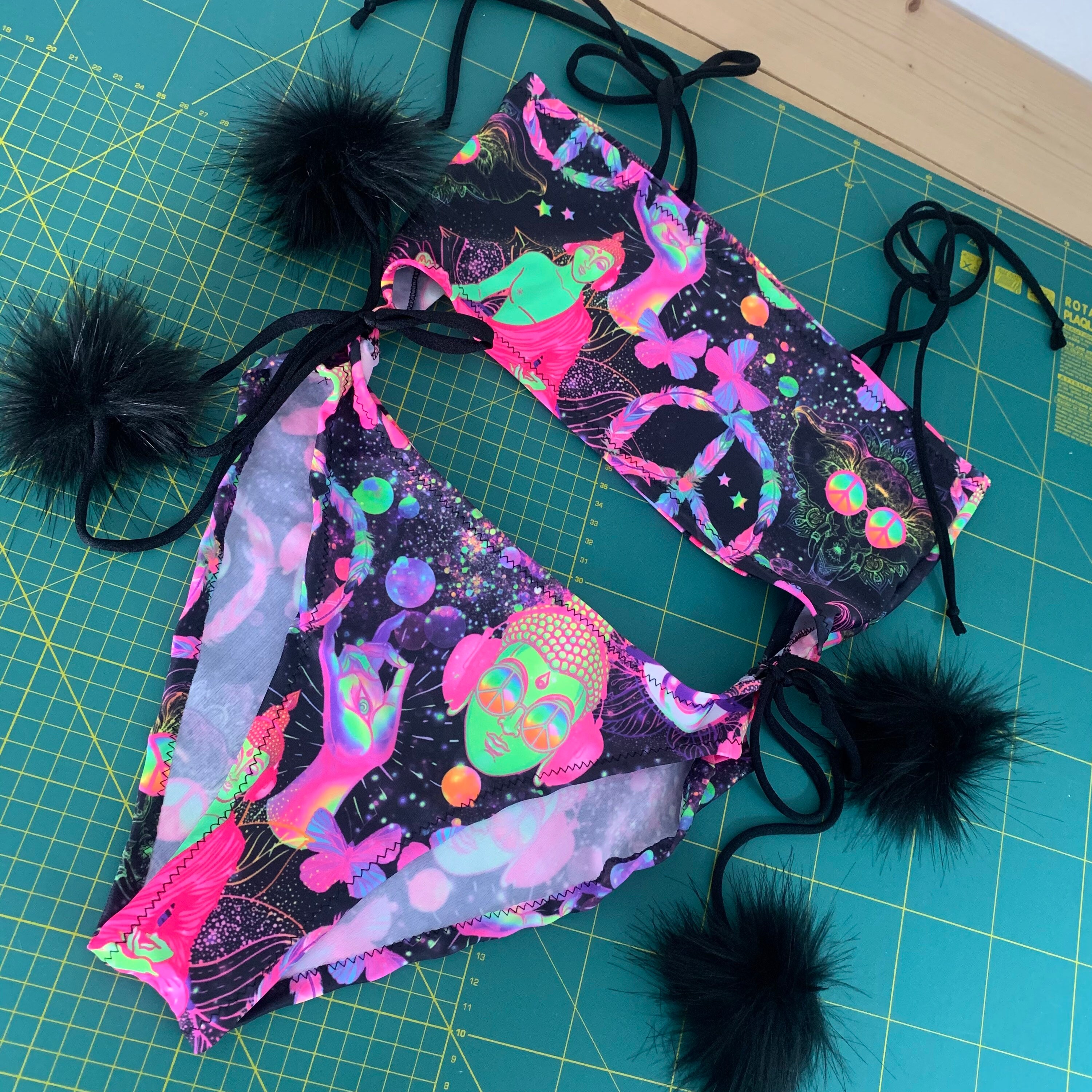 UV Reactive Rave Bodysuit / Edc / Festival Rave Outfit Etsy