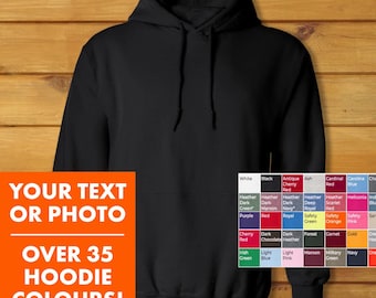 Custom Printed Heavy Blend Hoodie: Personalized Cotton-Poly Blend