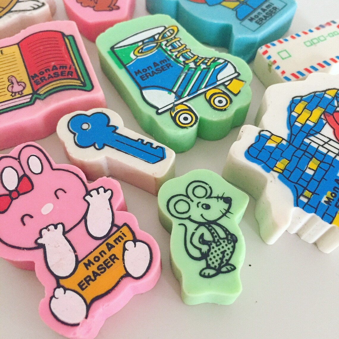 Buy Vintage 80s Rubber Collection From Japan Mon Ami Erasers Online in