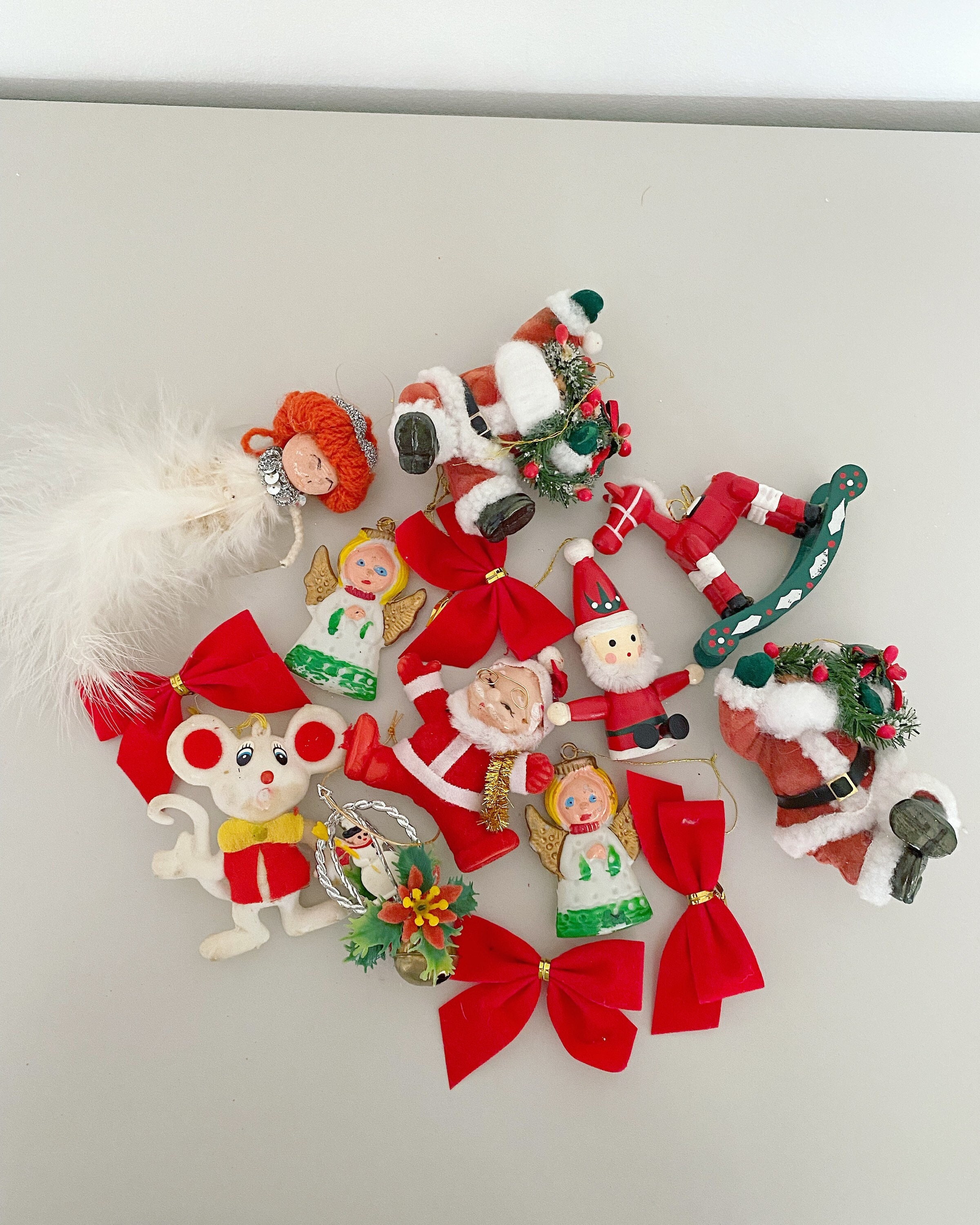 Vintage Christmas Decorations Kitsch and Cute Ornaments - Etsy UK