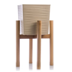 Mid Century Modern Blumenständer Indoor 40 cm (16 ") Hoch Holzhaus Pflanzenhalter Bauernhaus Dekor Holzpflanztopf Ständer Pflanzenliebhaber Geschenkidee