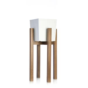 Indoor Plant Stand Wood 60cm (24&quot;) Tall Planter Gift Ideas Living Room Decor Mid Century Modern Plant Stand Oak Wooden Rustic Plant Holder