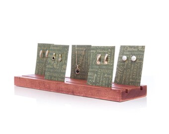 Wood Jewelry Stand Earring Card Display Jewelry Organizer Retail Craft Show Display Necklace Display Stand Wooden Earring Organizer Gift