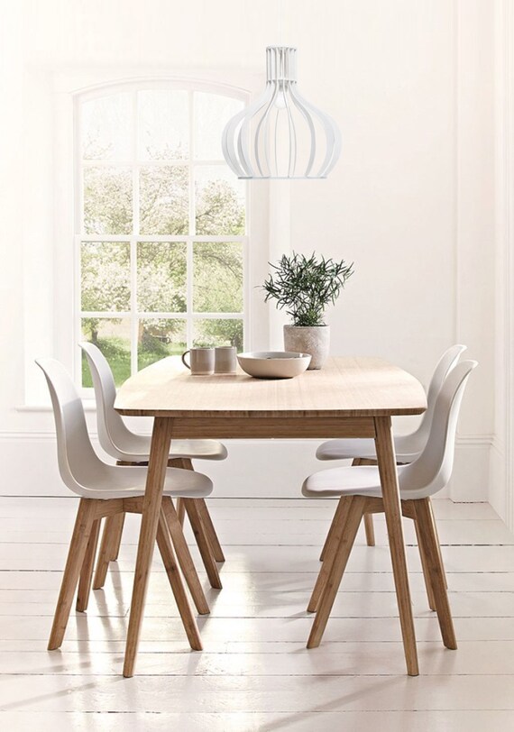 Pendant Lighting White Wood Orb Chandelier Edison Light Image 0