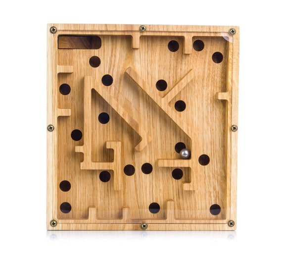 Planche d'équilibre en bois labyrinthe Montessori, jeu occupé pour enfants,  cadeau, salle d'évasion en bois, Puzzle de Coordination, jouet Fidget, Table  basse pour adultes, labyrinthe -  France