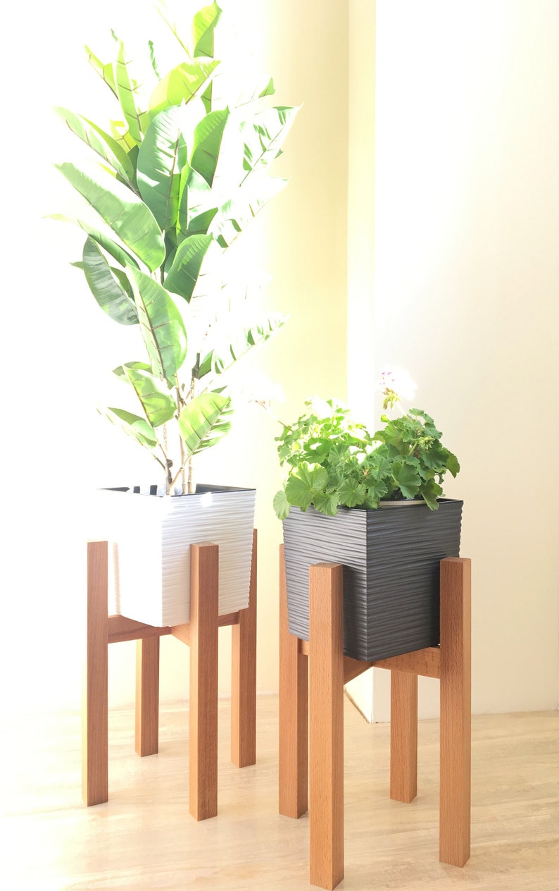 Mid century modern plant stand indoor 40cm 16 tall Etsy