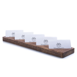 Mehrfach-Visitenkartenhalter für Männer Frauen Craft Show Display Ständer für Business & Grußkarten Holz Schreibtisch Organizer Mitarbeiter Geschenk Idee