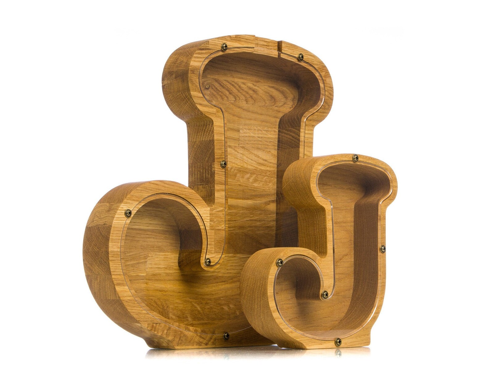 Extra large wood piggy bank LETTER Unique home decor Etsy