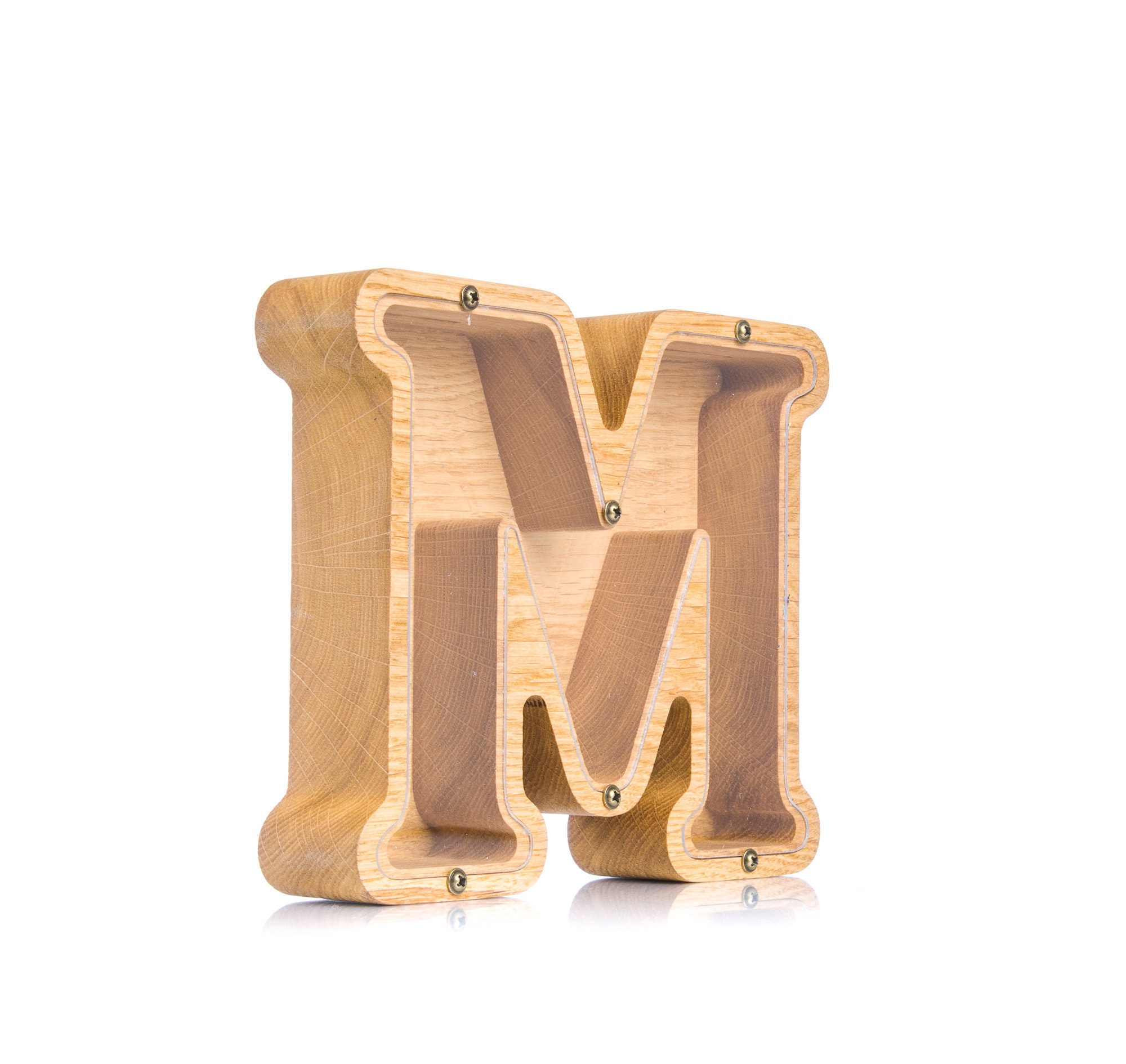 Personalized piggy banks for boys girls adults LETTER Wood toy Etsy