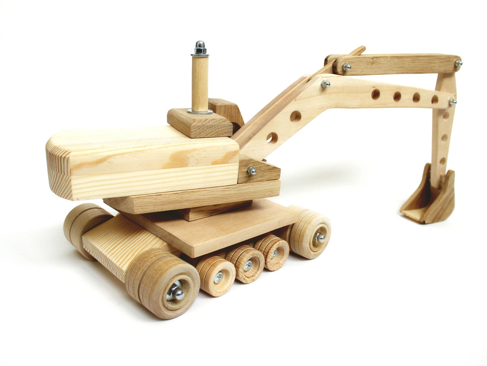 Wooden toy excavator Natural wood toy for kids Wood tractor Etsy