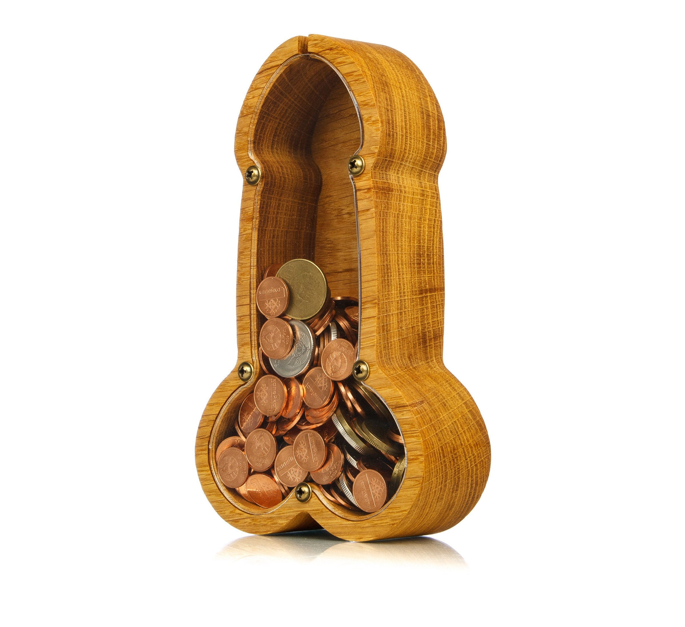 Adult Piggy Bank PENIS Wood Dildo