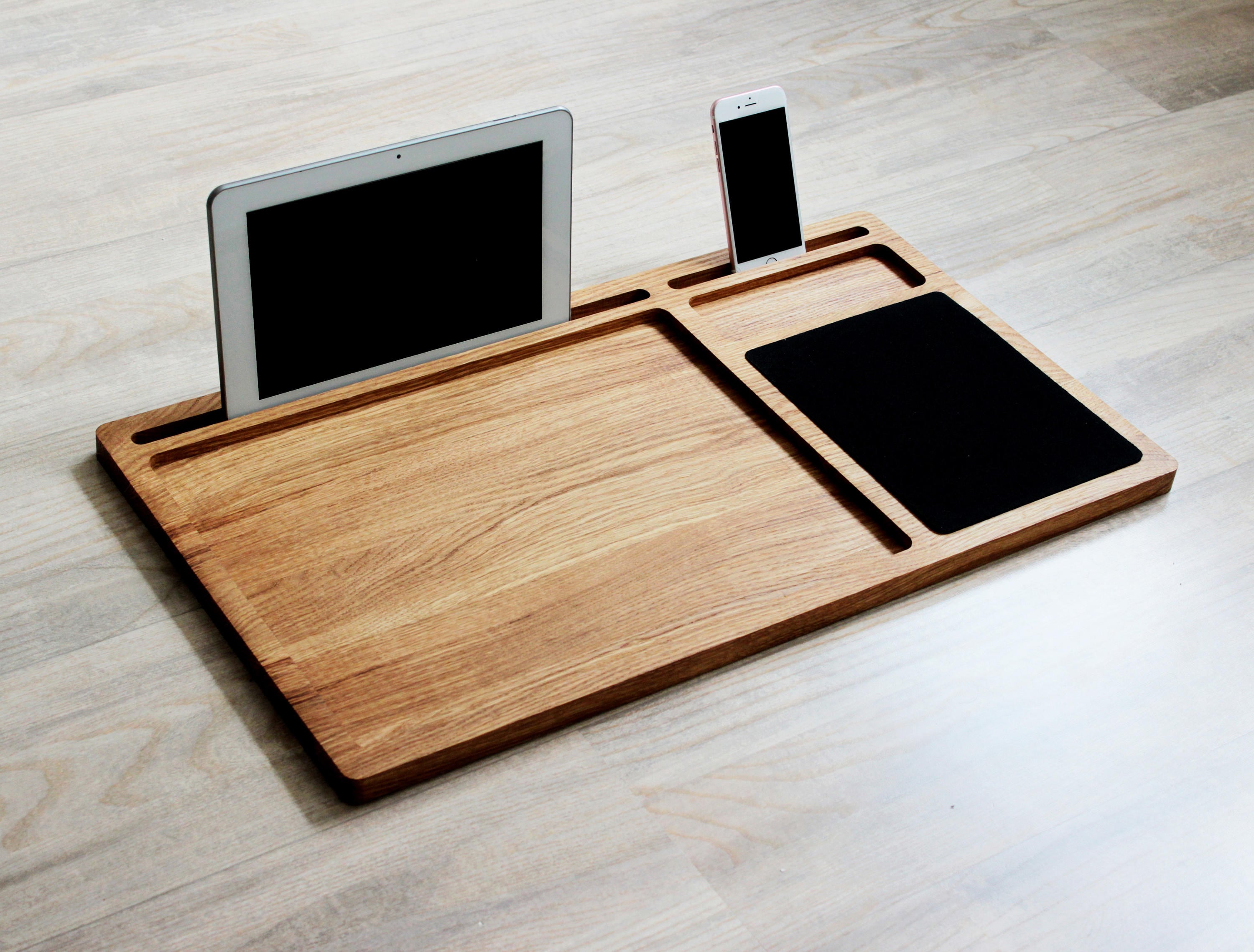 Lap Desk Oak Wood Laptop Stand First Fathers Day Gift From Daughter Son  Wife Mobile Workstation Portable Wooden Computer Tray With Mousepad -   Norway