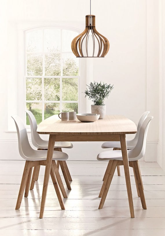 wood dining light