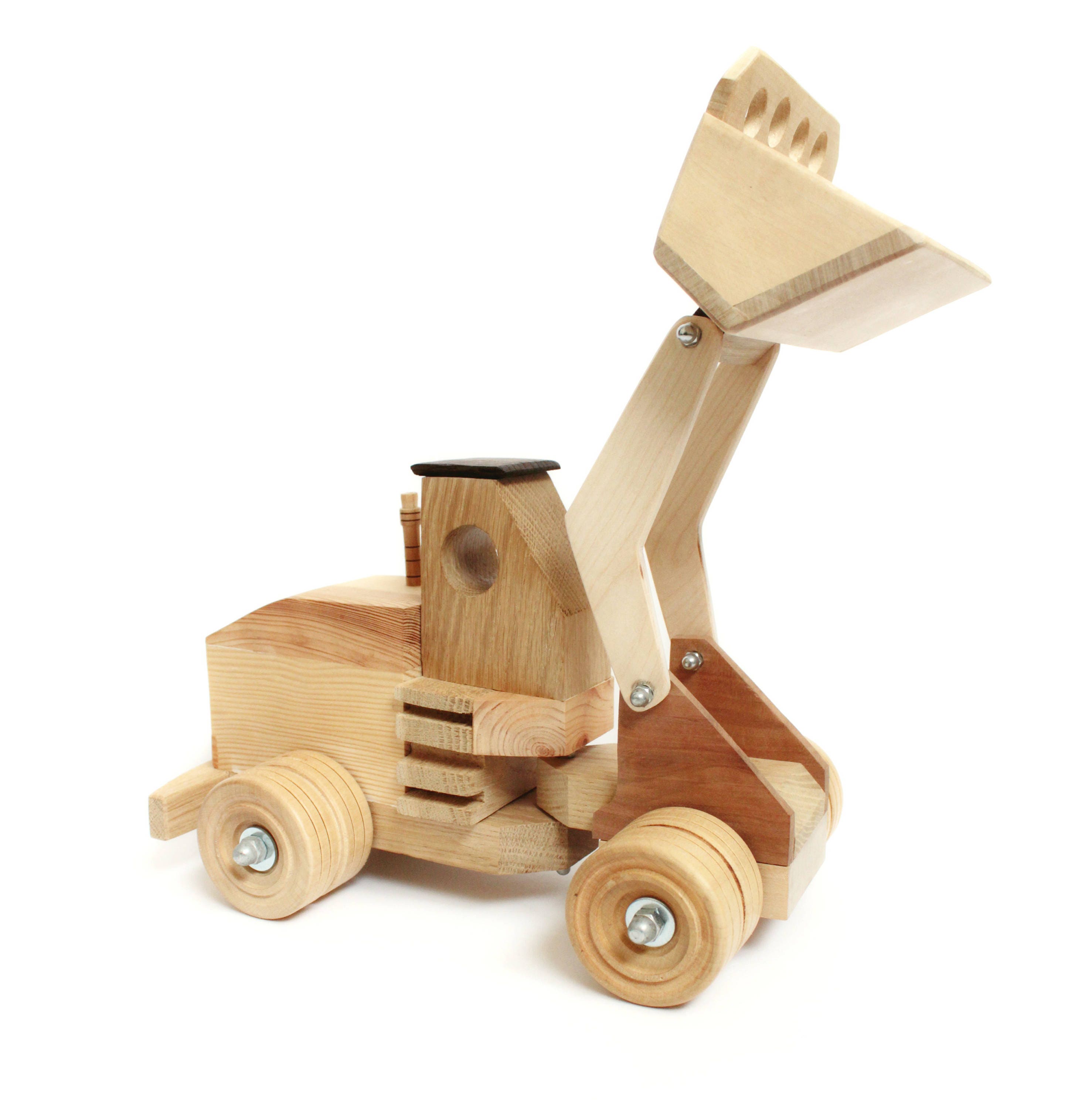 Wooden loader kids toy Wood tractor model Educational toy for Etsy