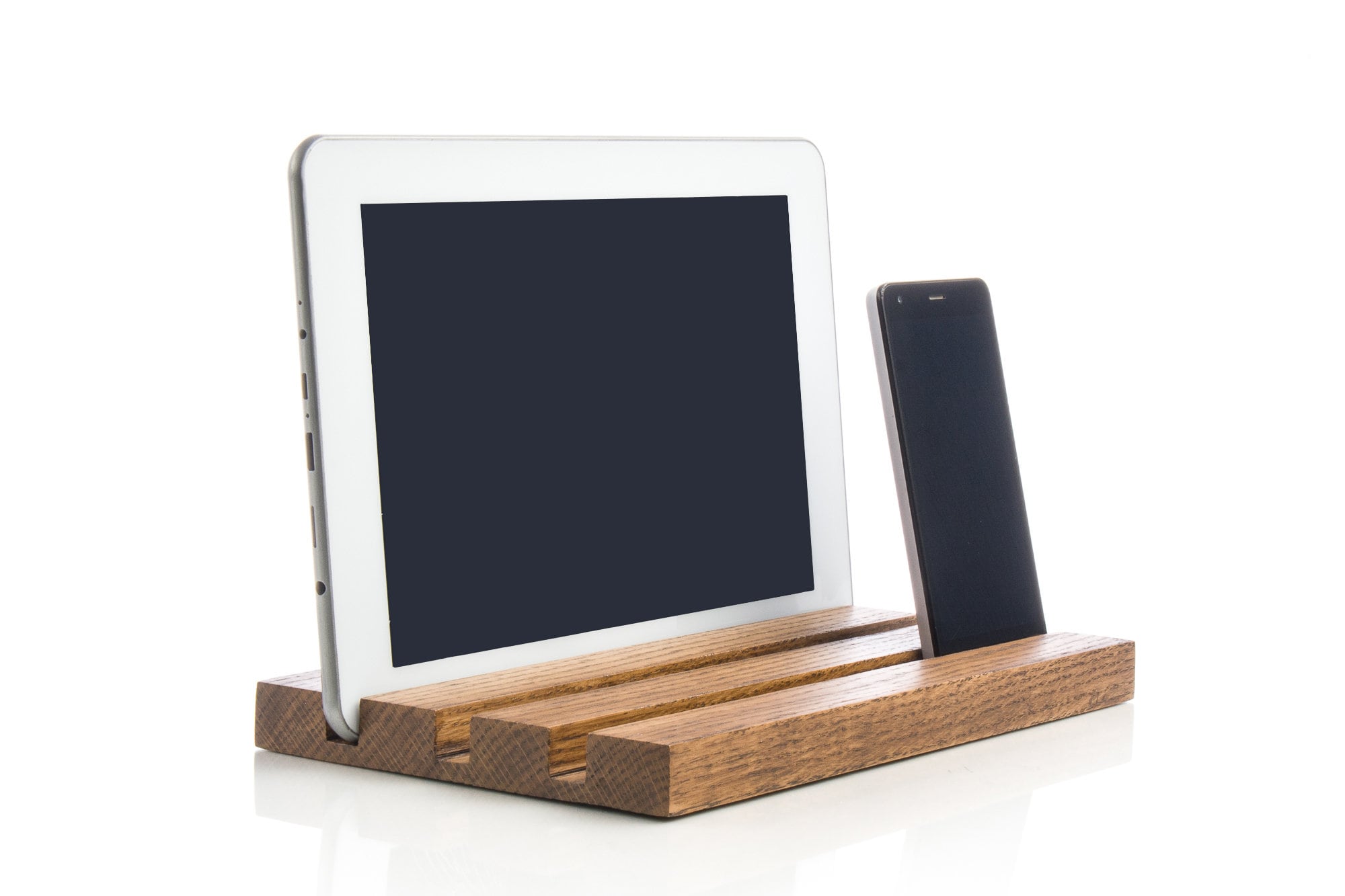 Wooden iPad stand Docking station iPhone doc Desktop organizer Etsy